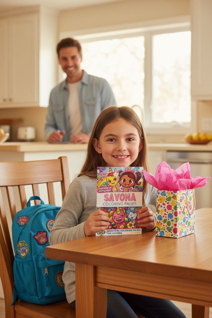 Savona coloring book in use