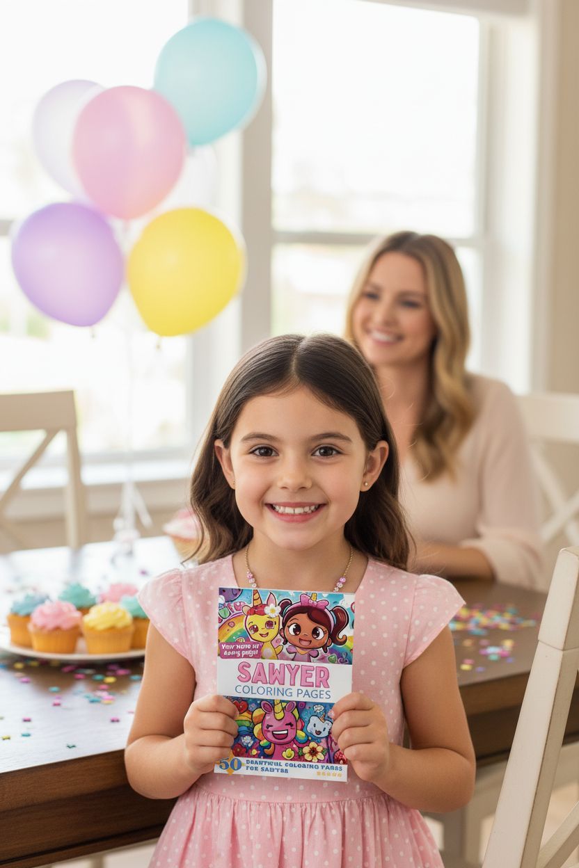 Sawyer coloring book in use