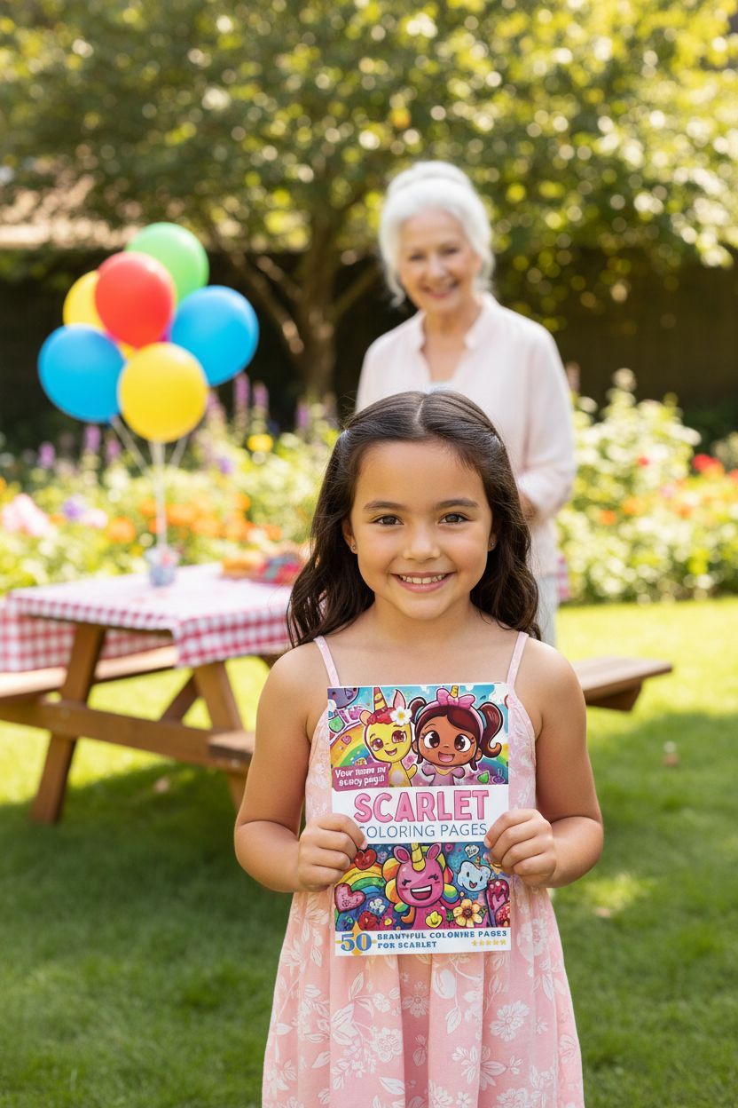 Scarlet coloring book in use
