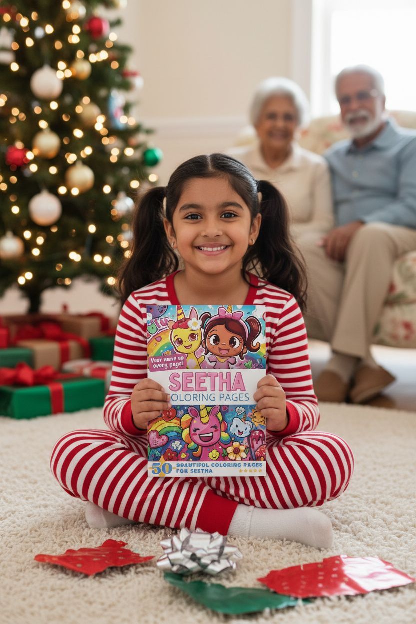 Seetha Christmas coloring pages gift