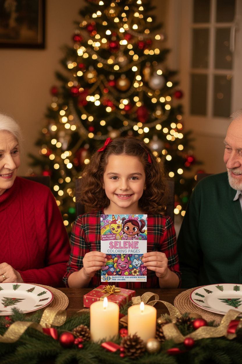 Selene Christmas coloring pages gift
