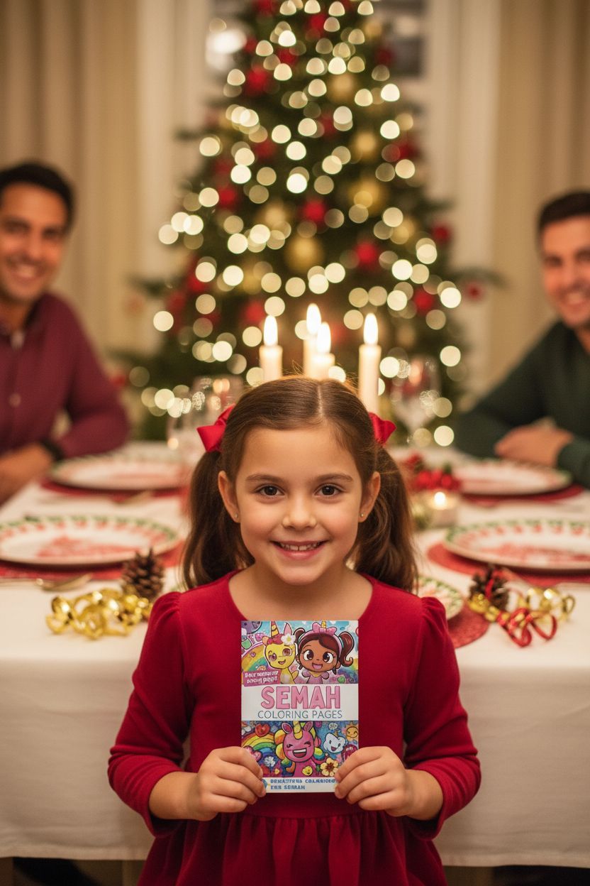 Semah Christmas coloring pages gift