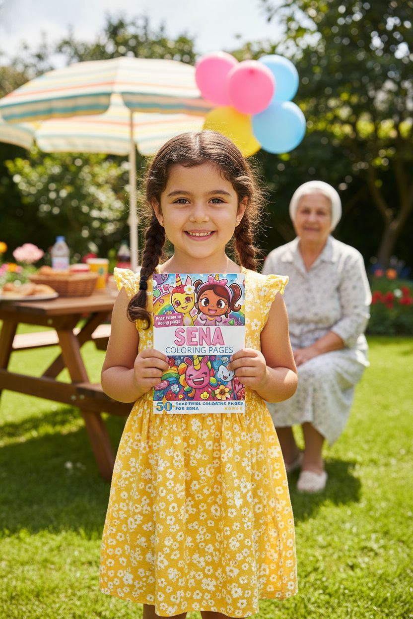 Sena coloring book in use