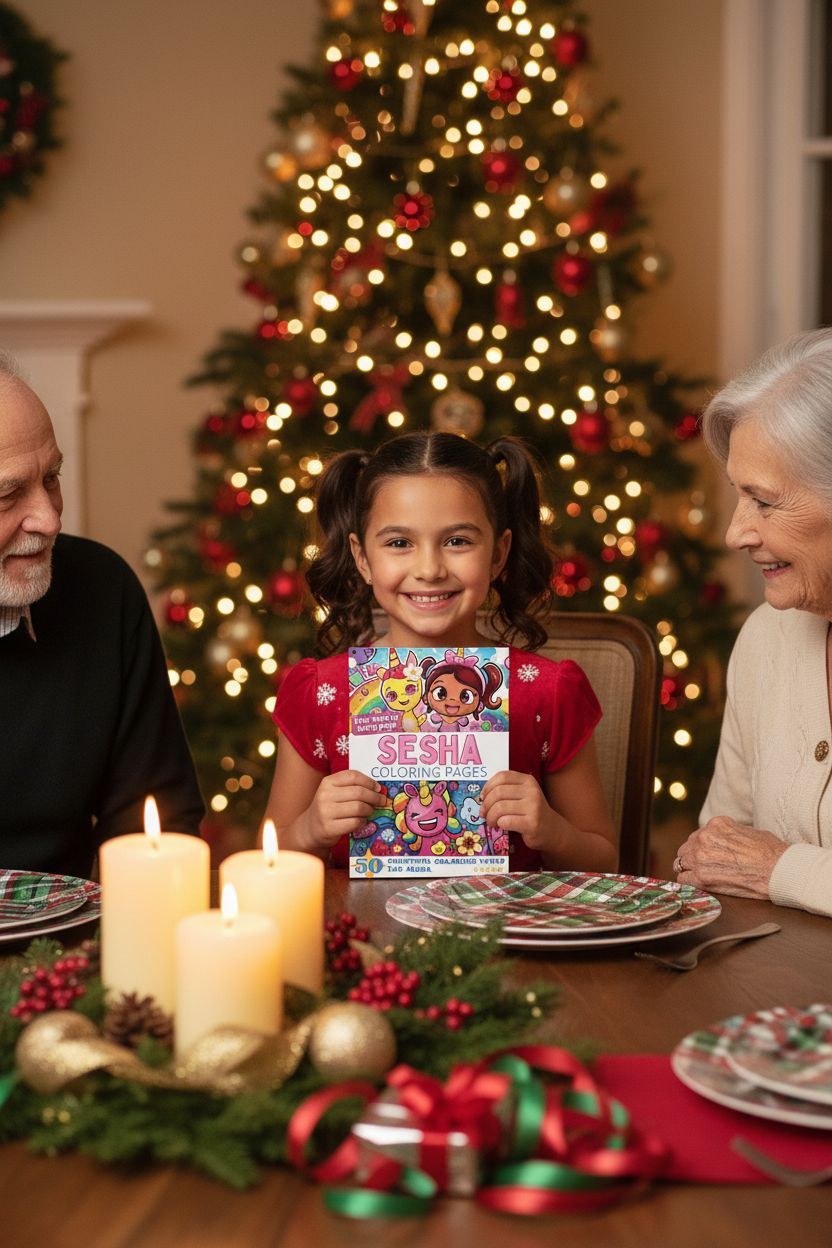 Sesha Christmas coloring pages gift