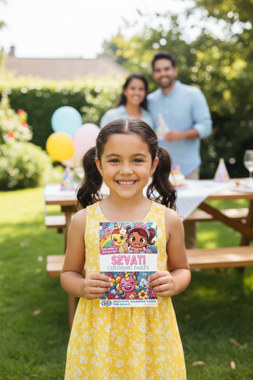 Sevati coloring book in use