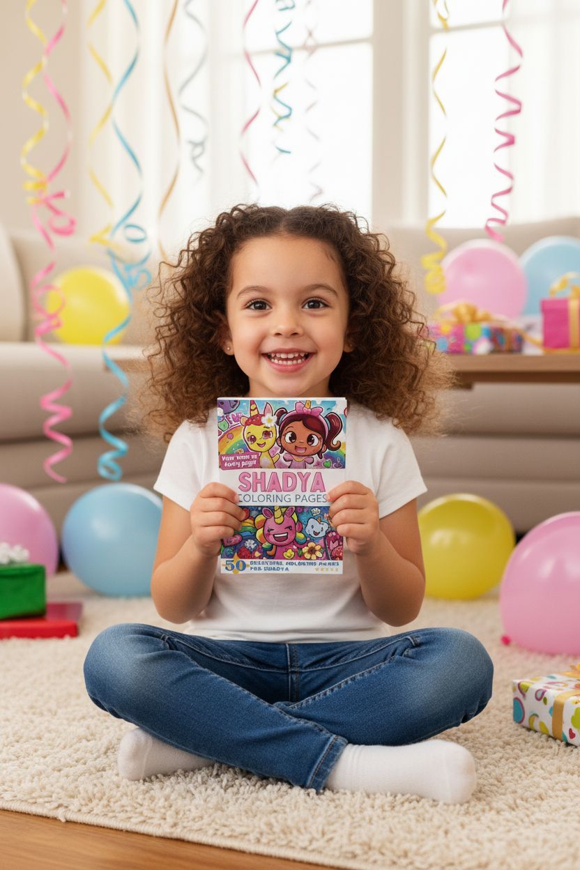 Shadya coloring book in use