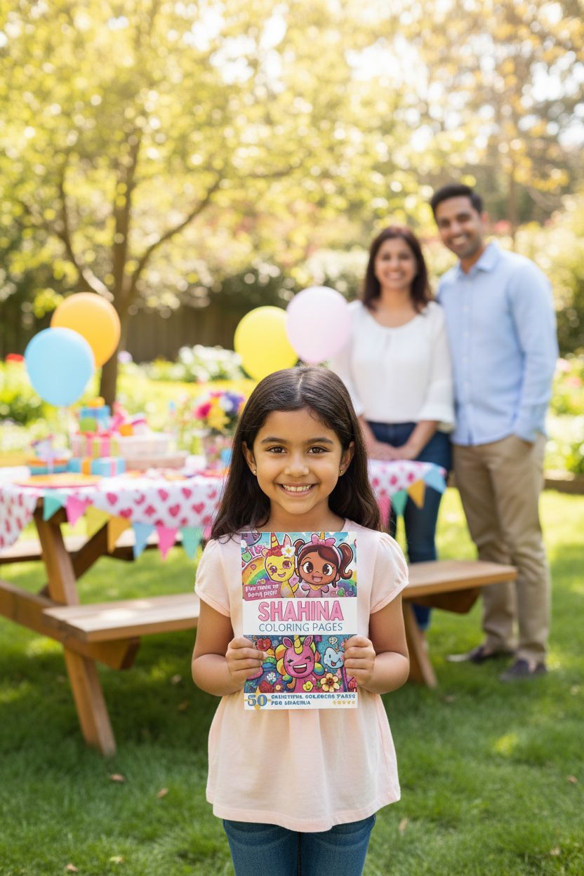 Shahina coloring book in use