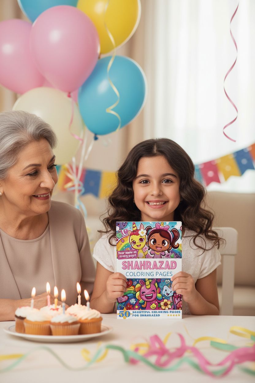 Shahrazad coloring book in use