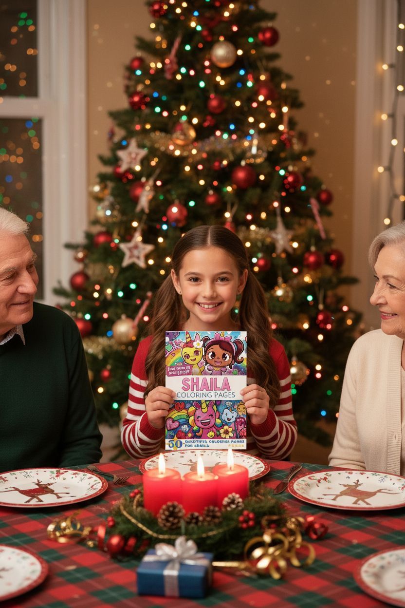Shaila Christmas coloring pages gift