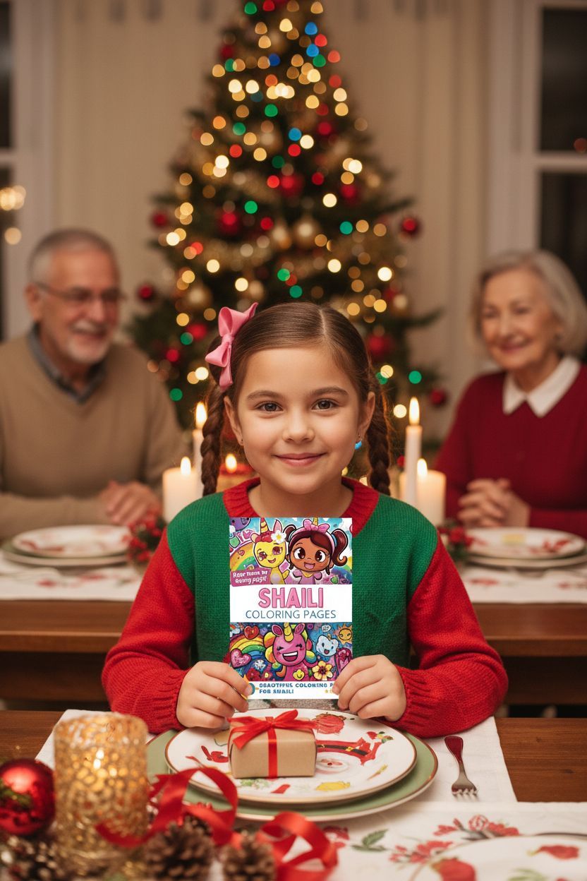 Shaili Christmas coloring pages gift