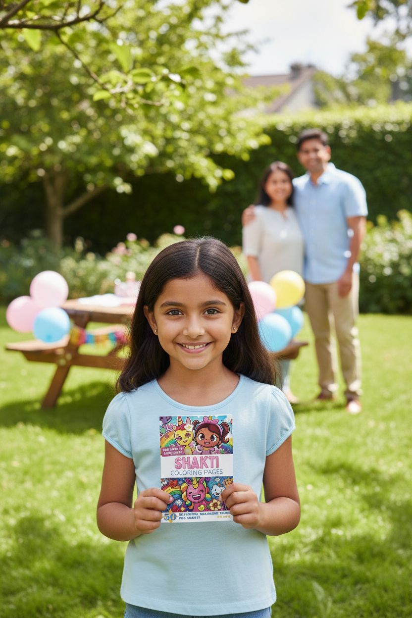 Shakti coloring book in use