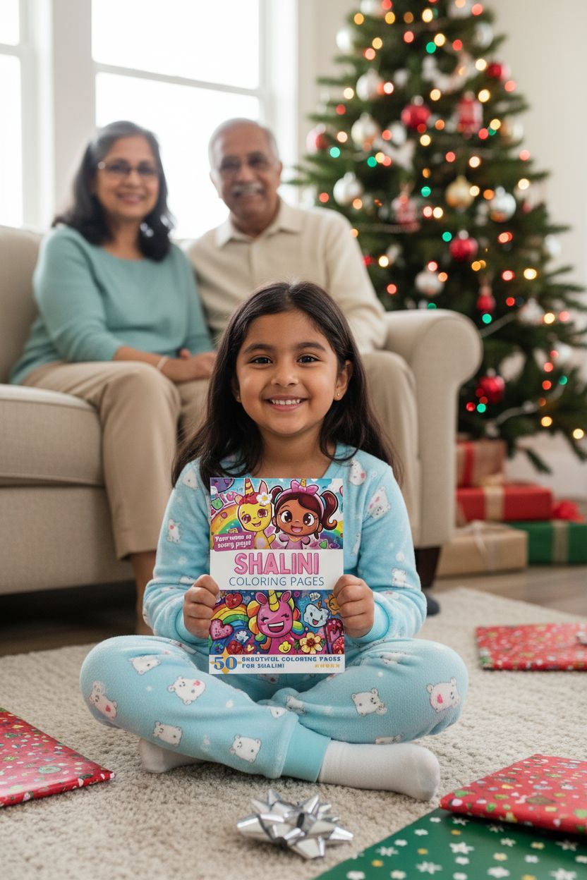 Shalini Christmas coloring pages gift