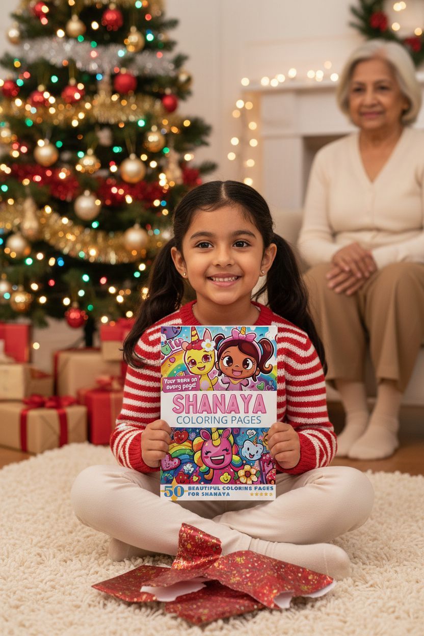 Shanaya Christmas coloring pages gift