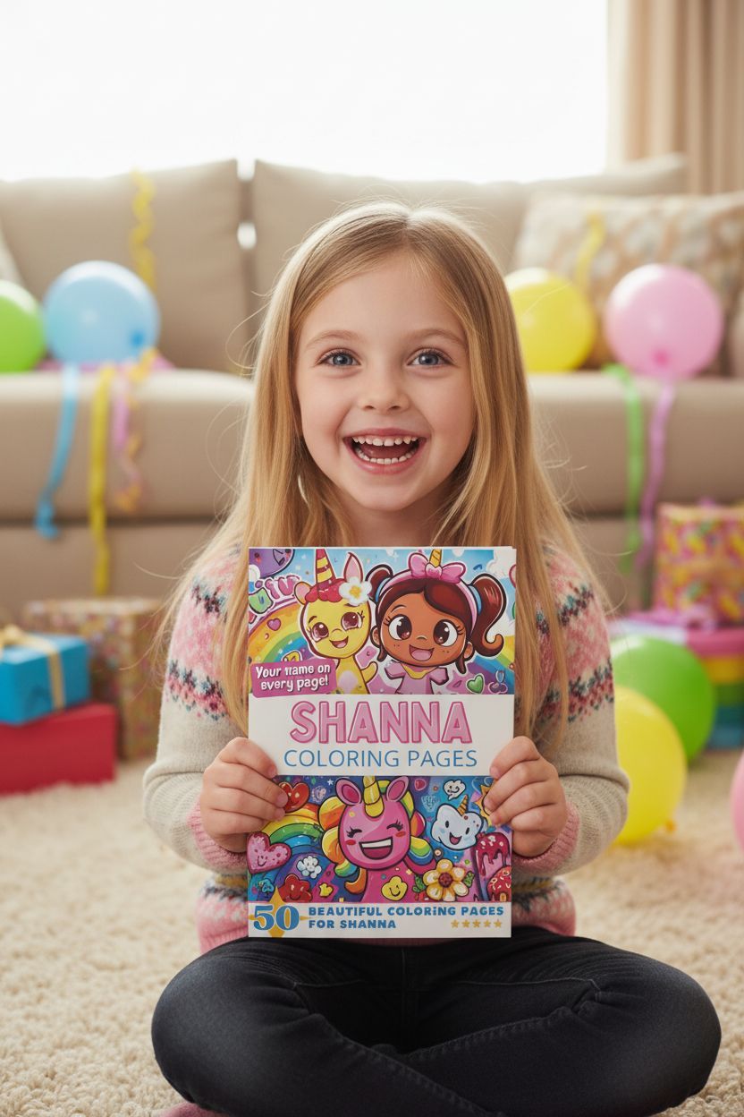 Shanna coloring book in use