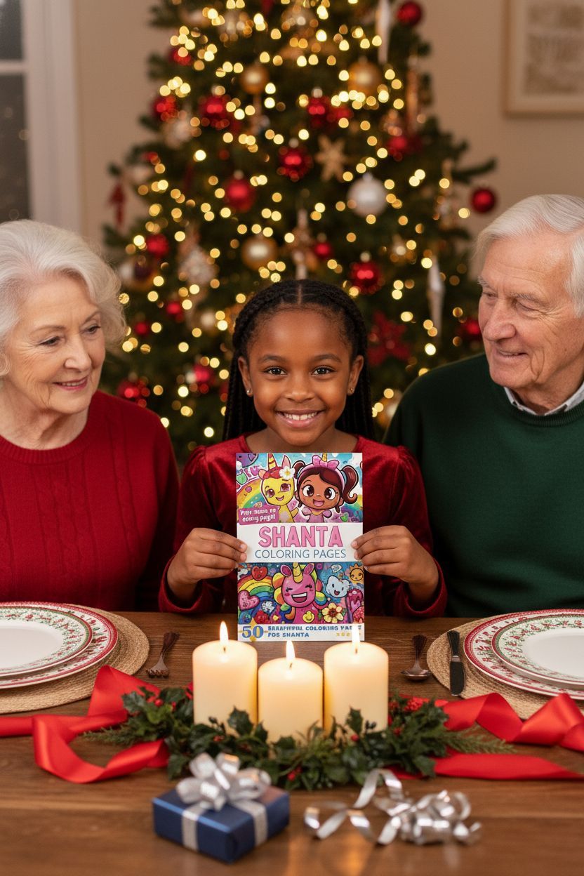 Shanta Christmas coloring pages gift