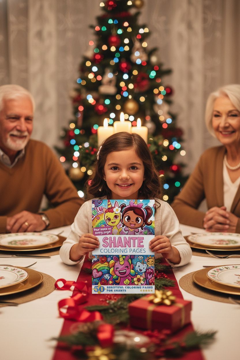 Shante Christmas coloring pages gift