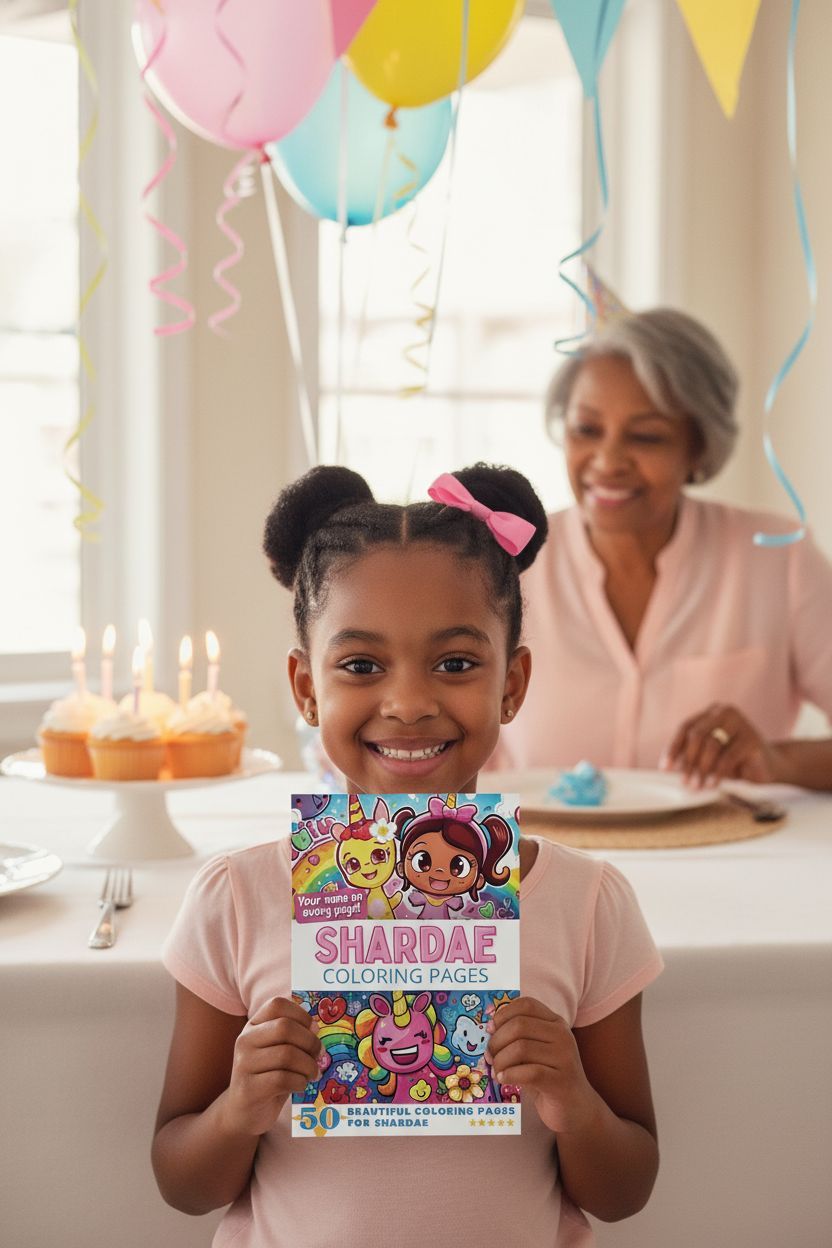 Shardae coloring book in use