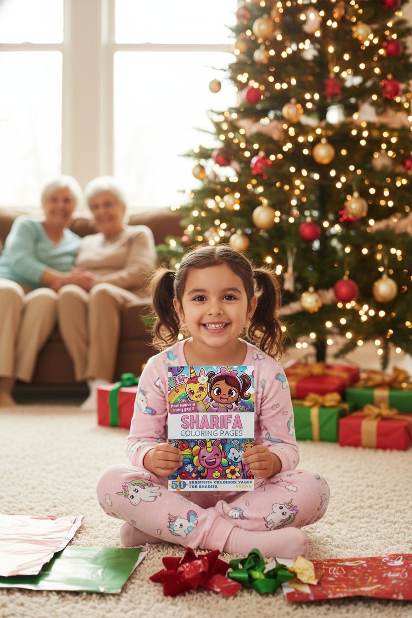 Sharifa Christmas coloring pages gift