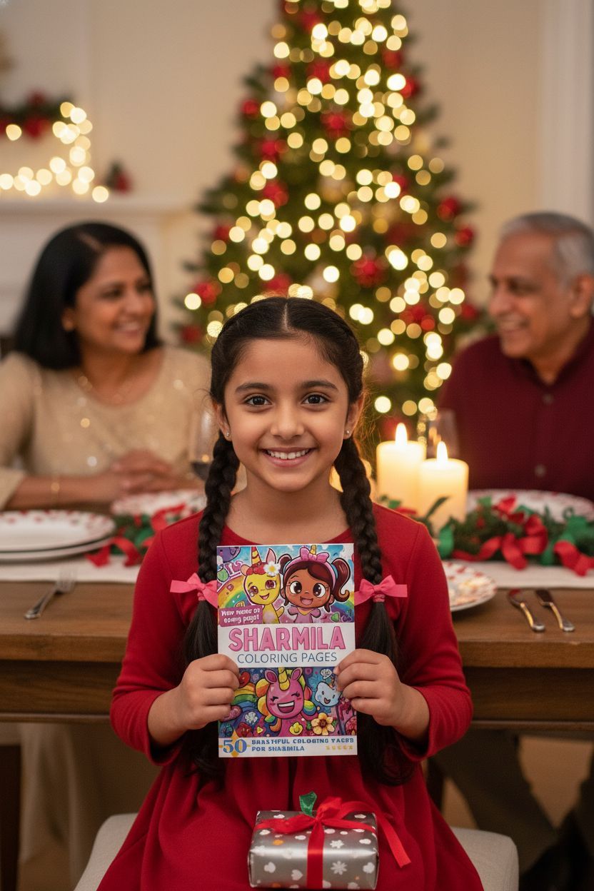 Sharmila Christmas coloring pages gift