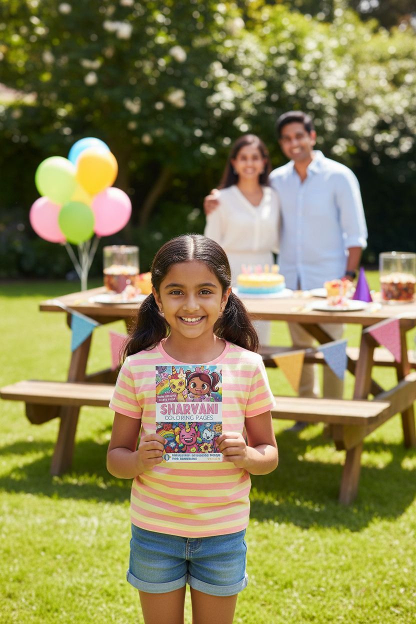 Sharvani coloring book in use