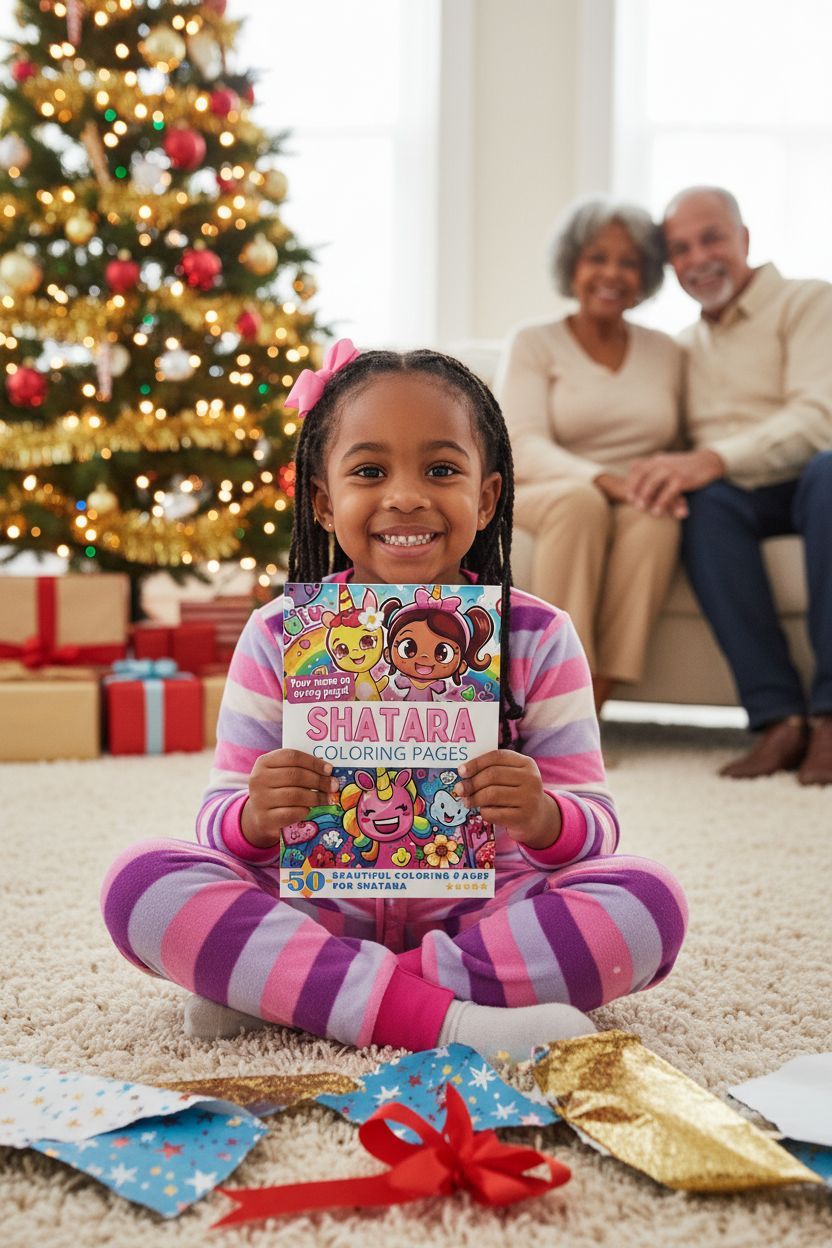 Shatara Christmas coloring pages gift