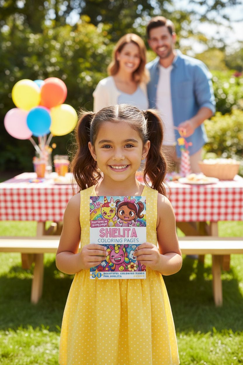 Shelita coloring book in use