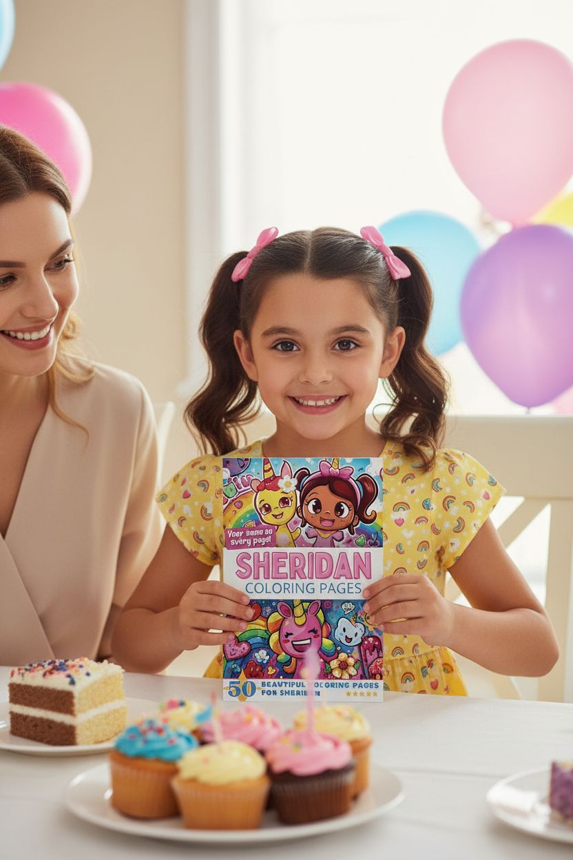 Sheridan coloring book in use