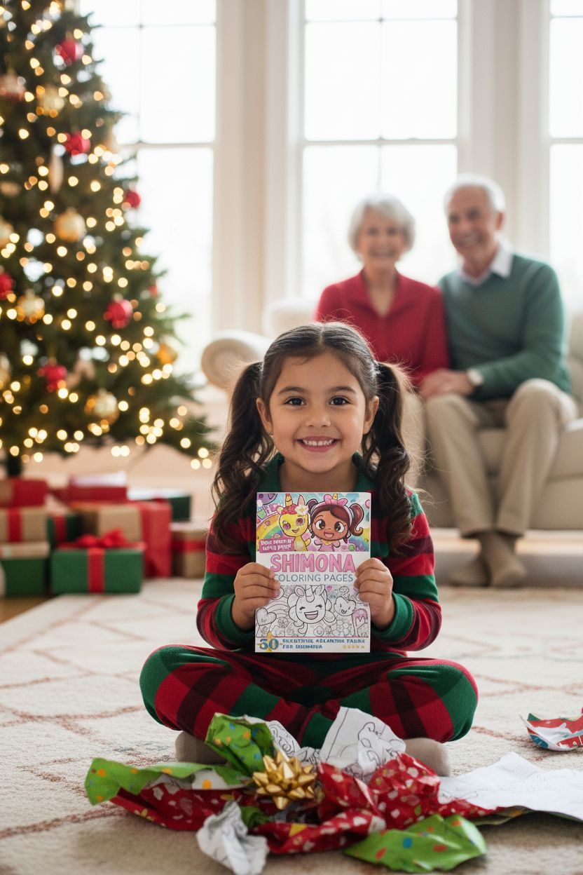 Shimona Christmas coloring pages gift