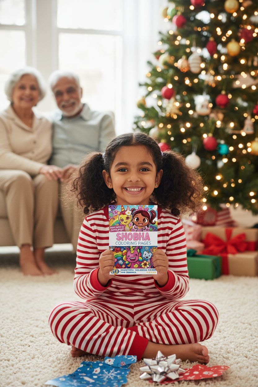 Shobha Christmas coloring pages gift
