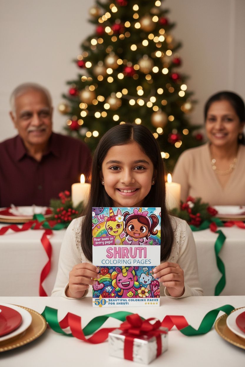 Shruti Christmas coloring pages gift