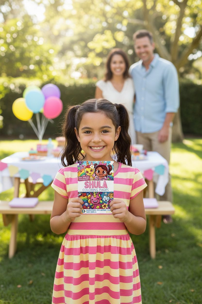 Shula coloring book in use