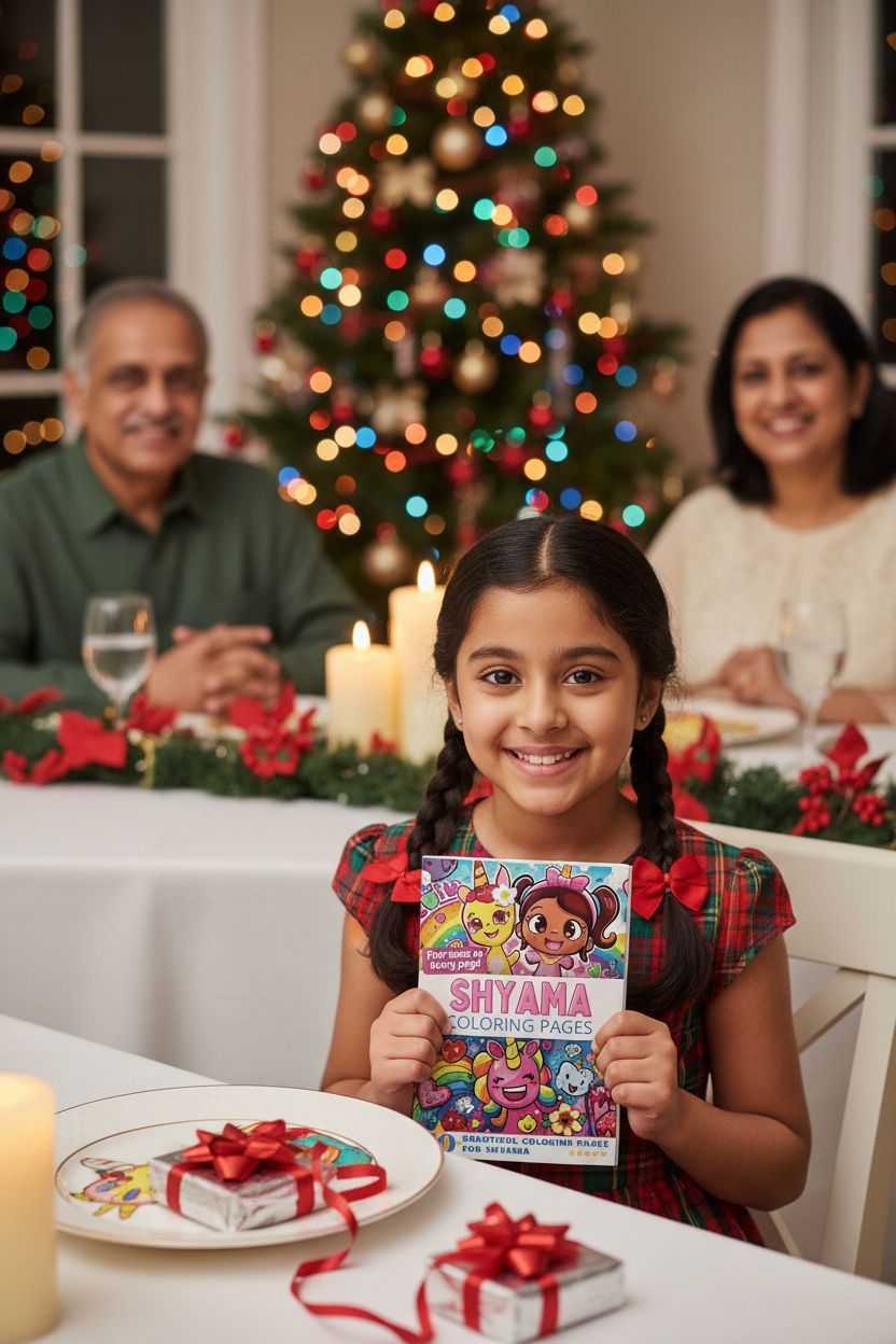 Shyama Christmas coloring pages gift