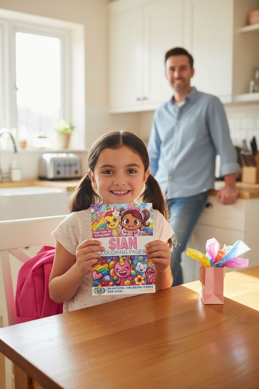 Sian coloring book in use