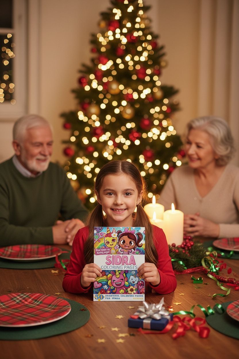 Sidra Christmas coloring pages gift