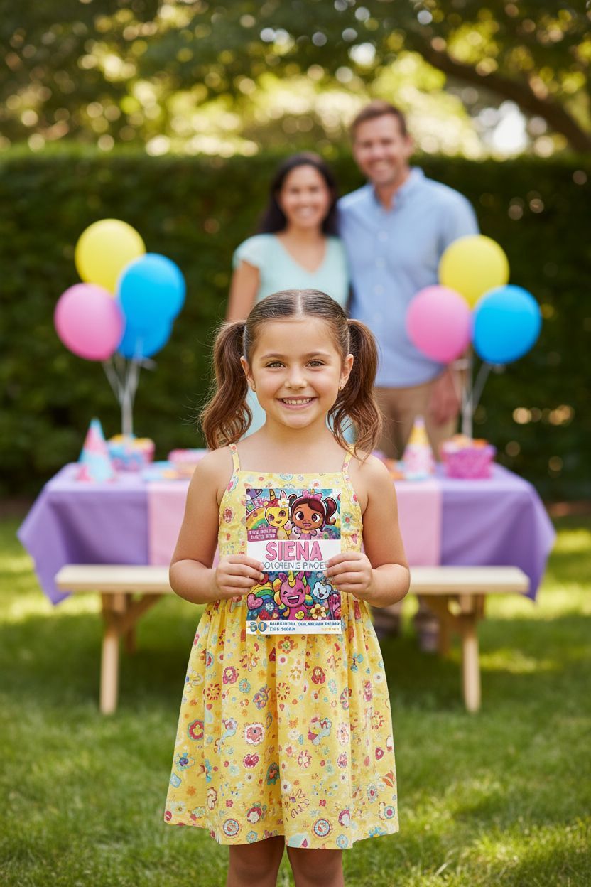 Siena coloring book in use