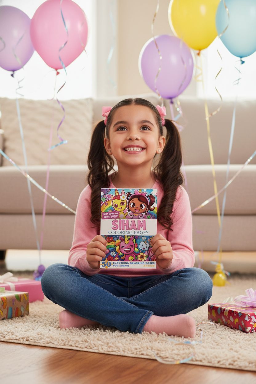 Siham coloring book in use