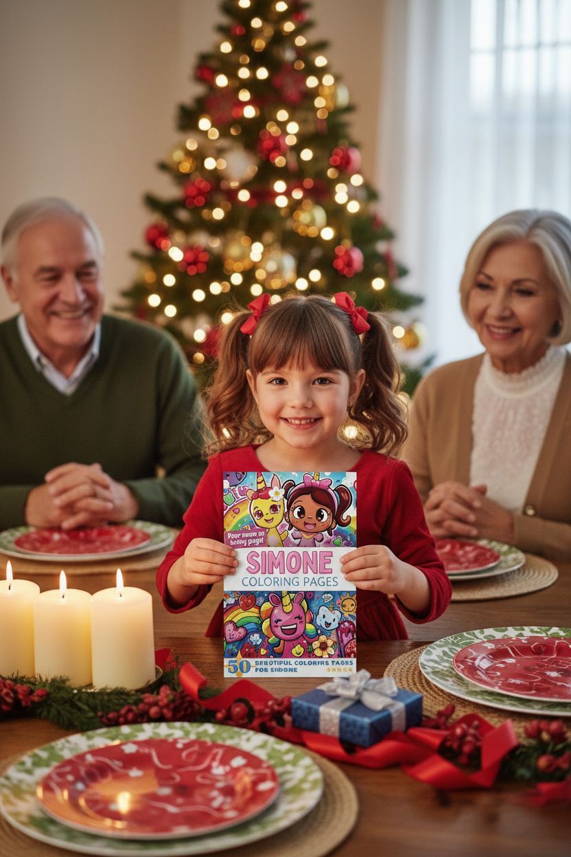 Simone Christmas coloring pages gift