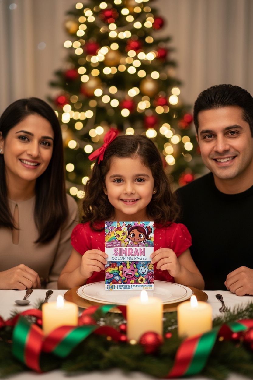 Simran Christmas coloring pages gift