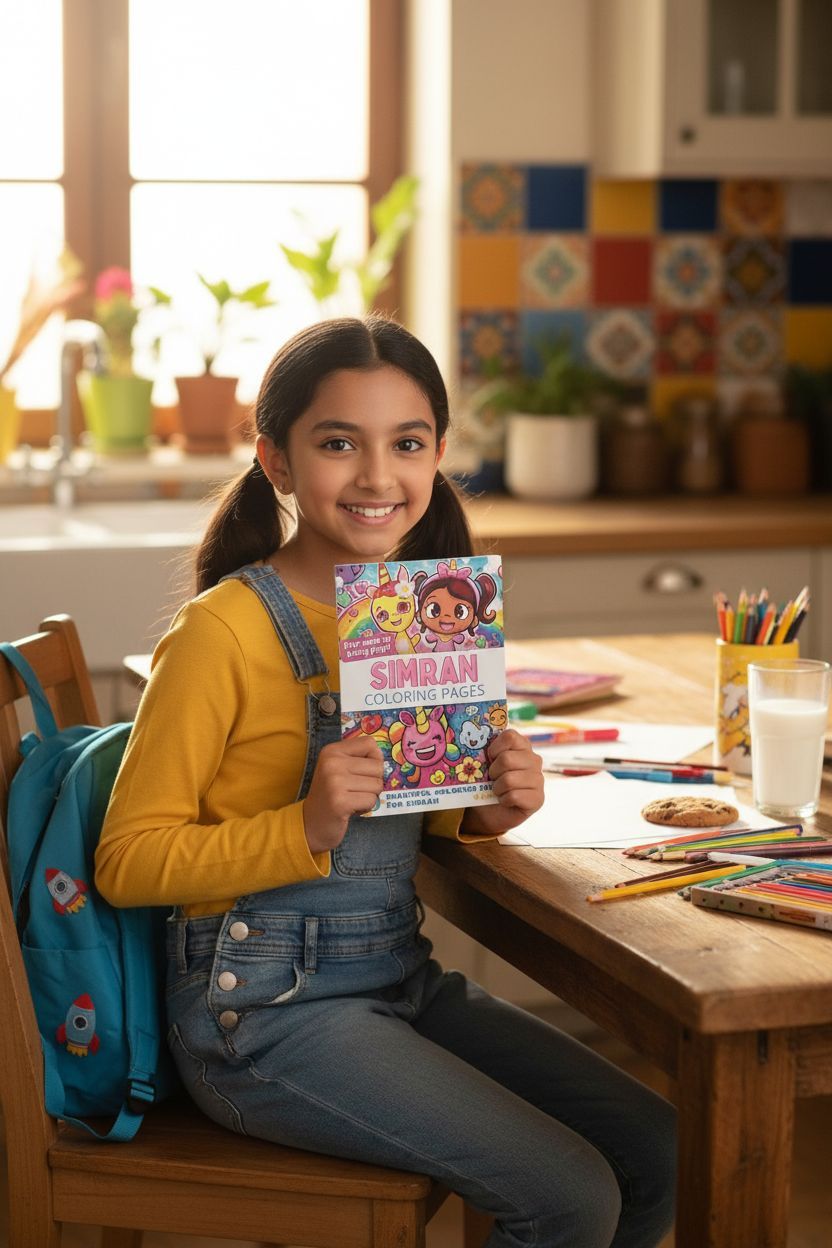 Simran personal coloring pages