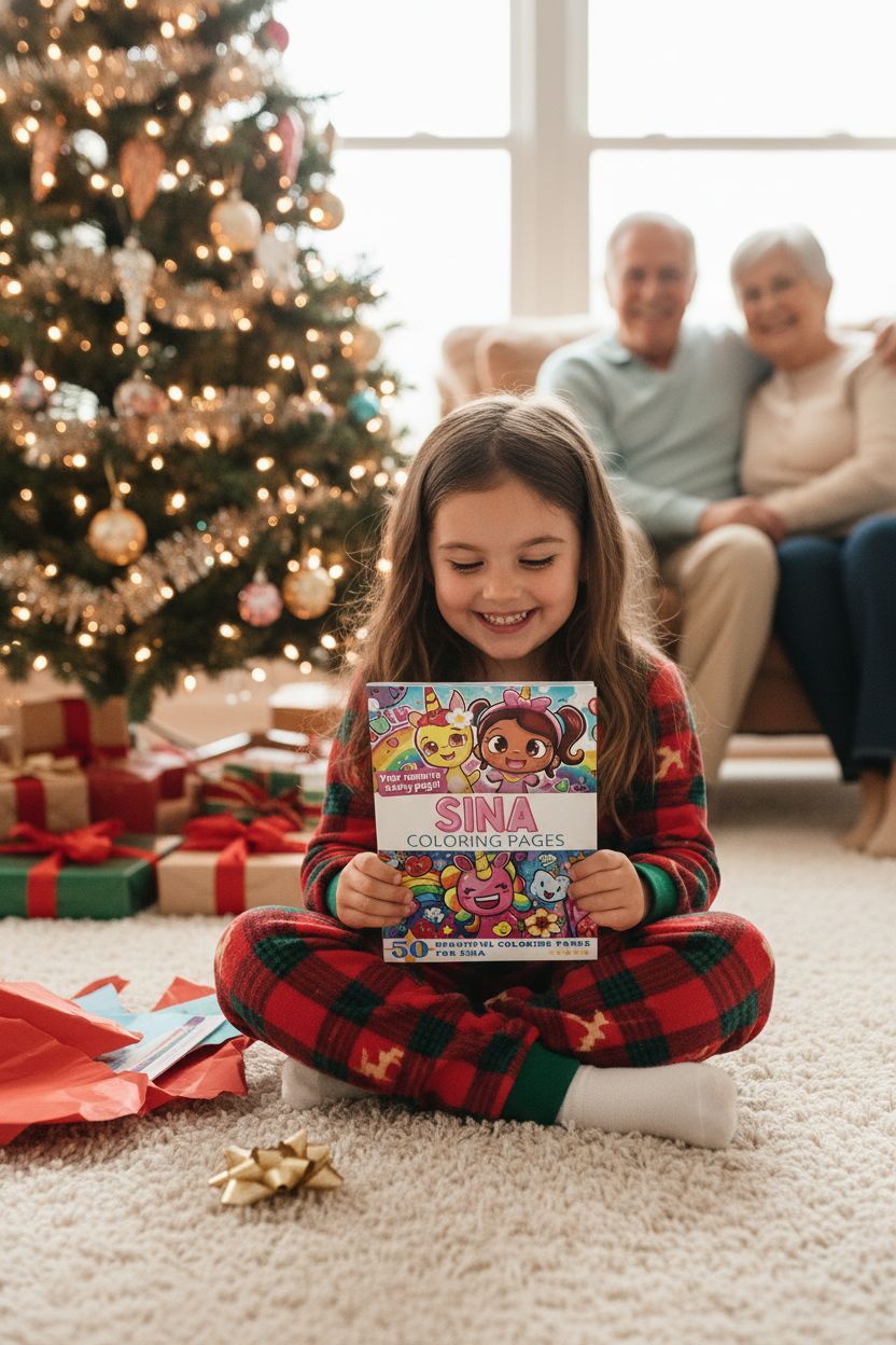 Sina Christmas coloring pages gift