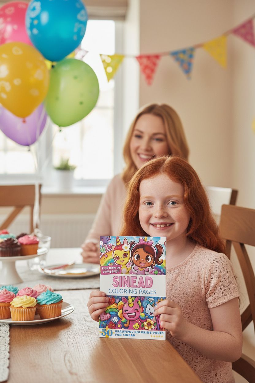 Sinead coloring book in use