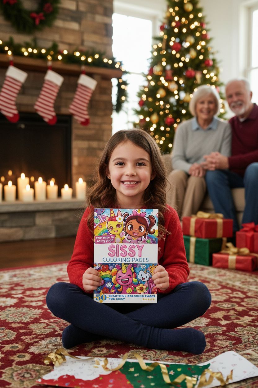 Sissy Christmas coloring pages gift