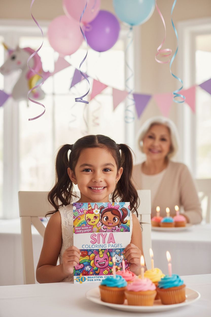 Siya coloring book in use