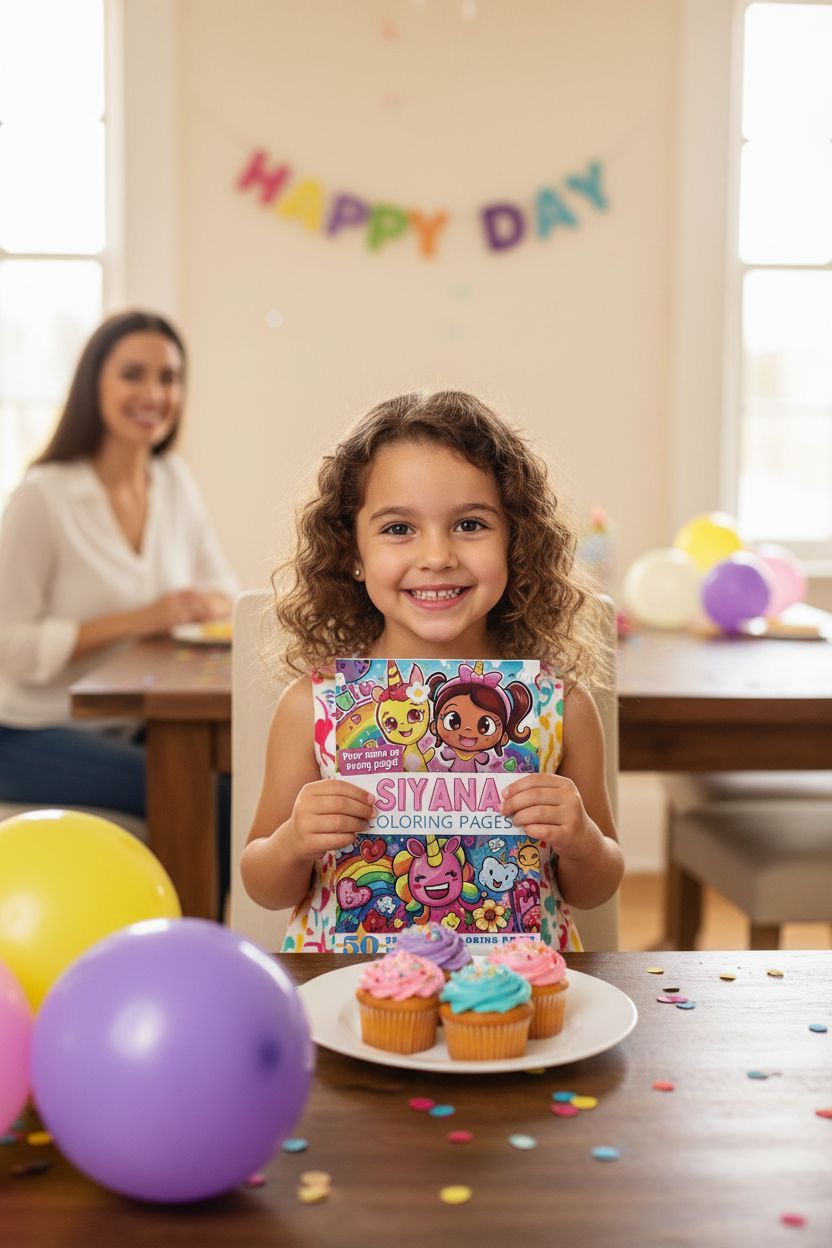 Siyana coloring book in use