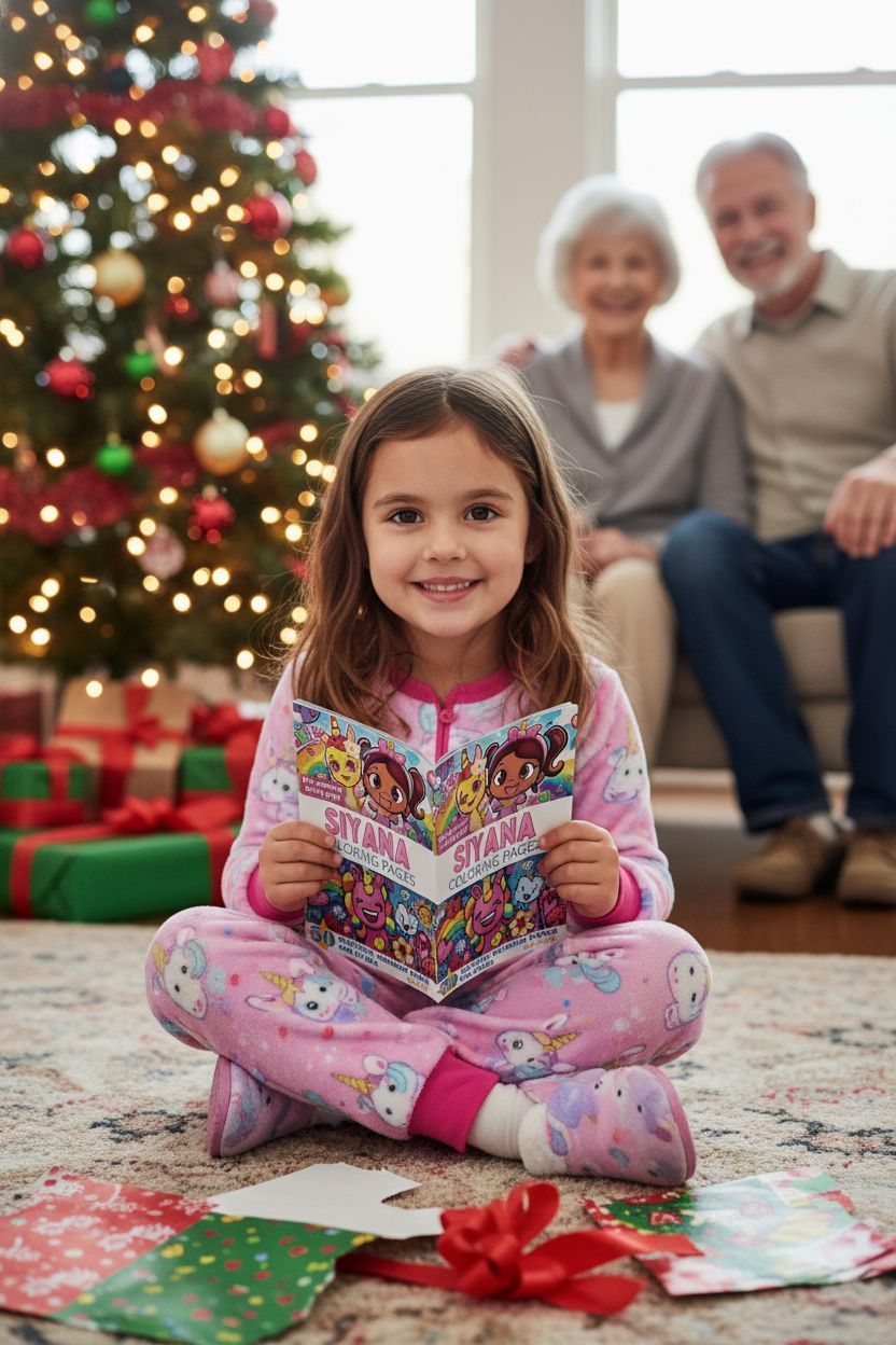Siyana Christmas coloring pages gift