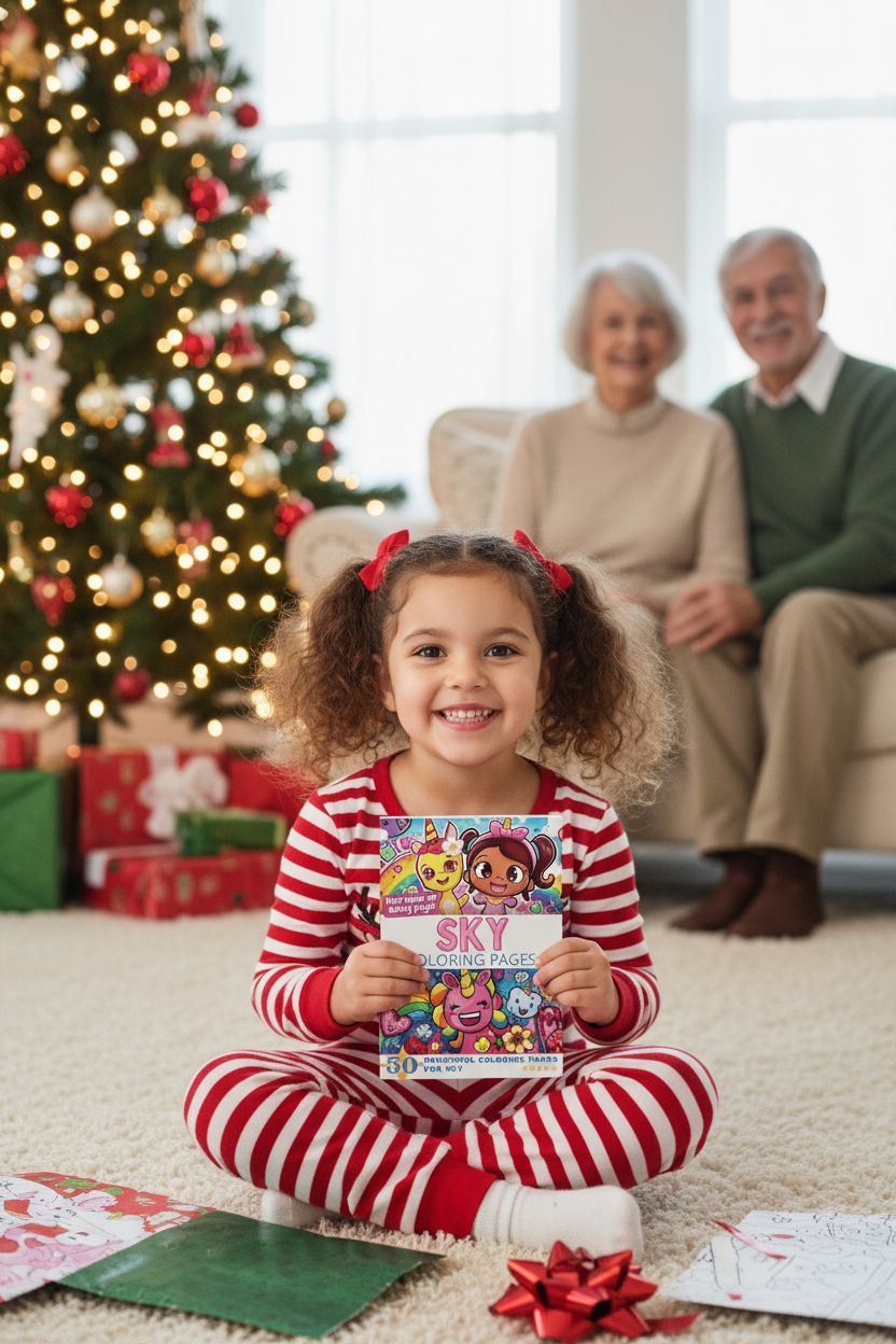 Sky Christmas coloring pages gift