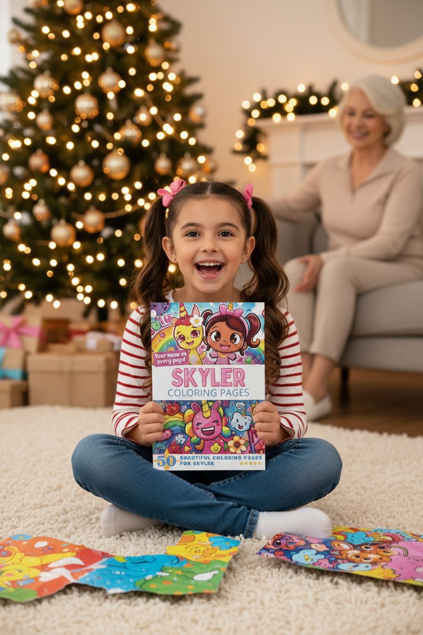 Skyler Christmas coloring pages gift