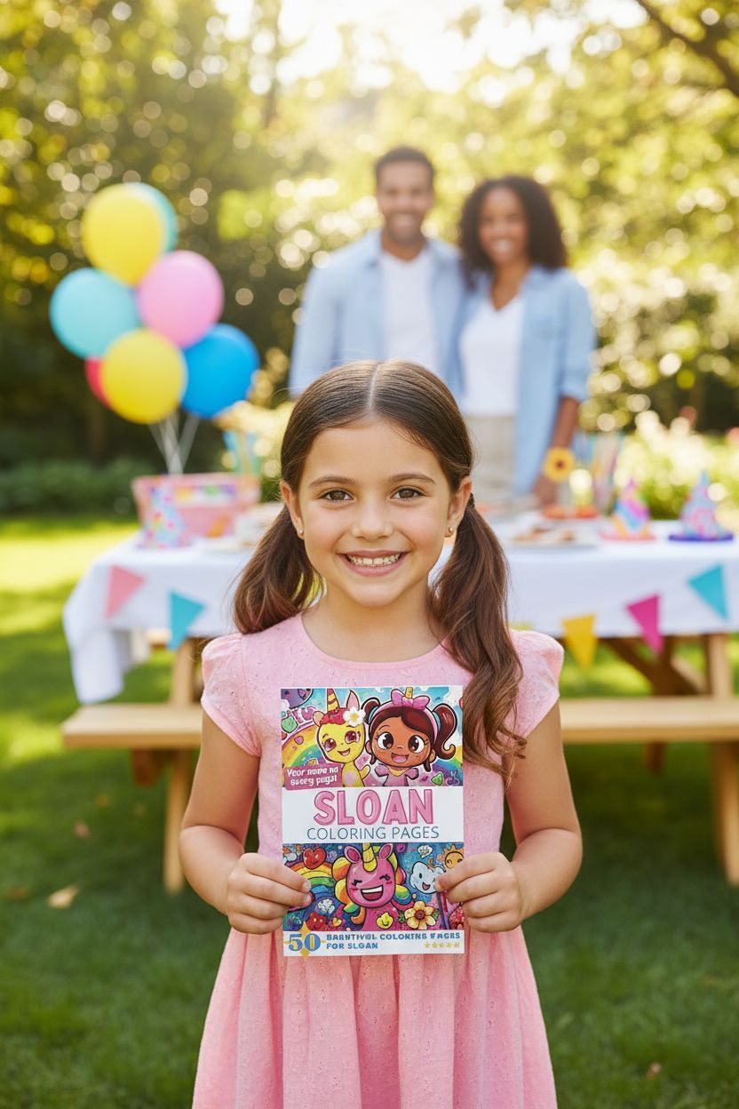 Sloan coloring book in use