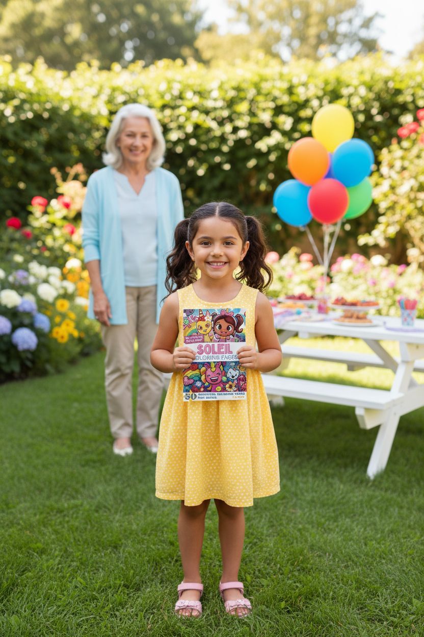 Soleil coloring book in use