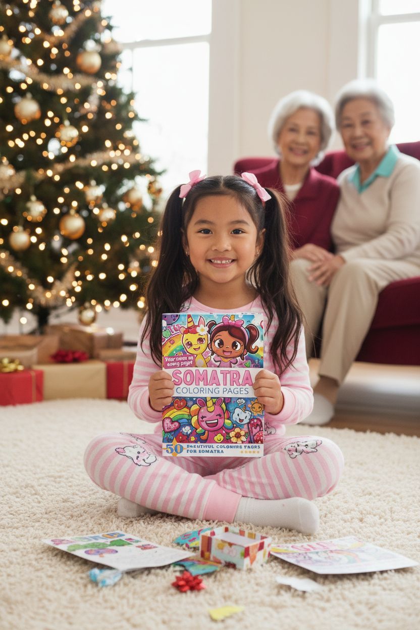 Somatra Christmas coloring pages gift